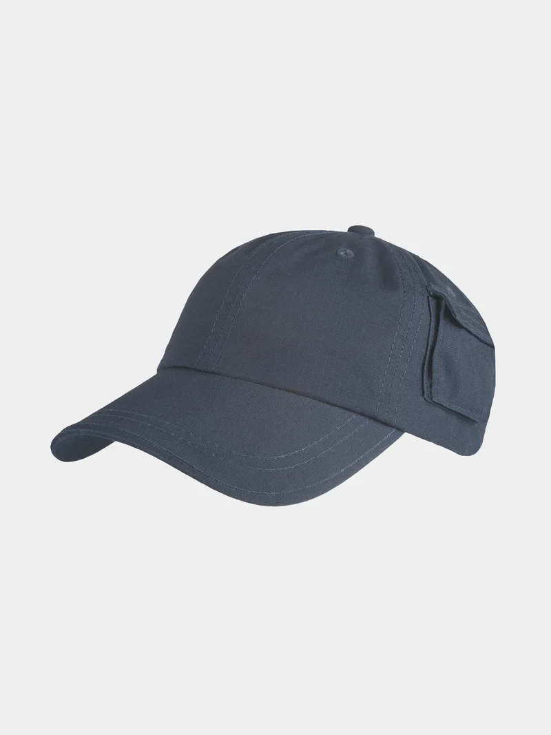 Evan Utility - Baseball cap met ribstop patroon - Marine blauw