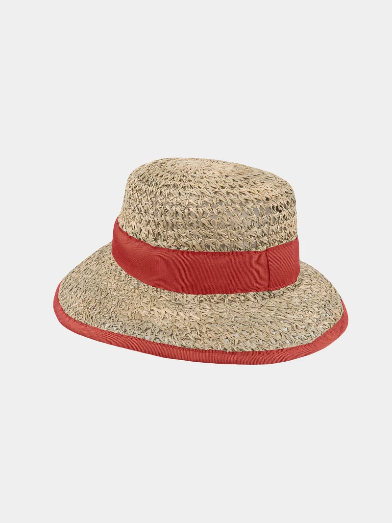 Loren - Zeegras hoed - Rood