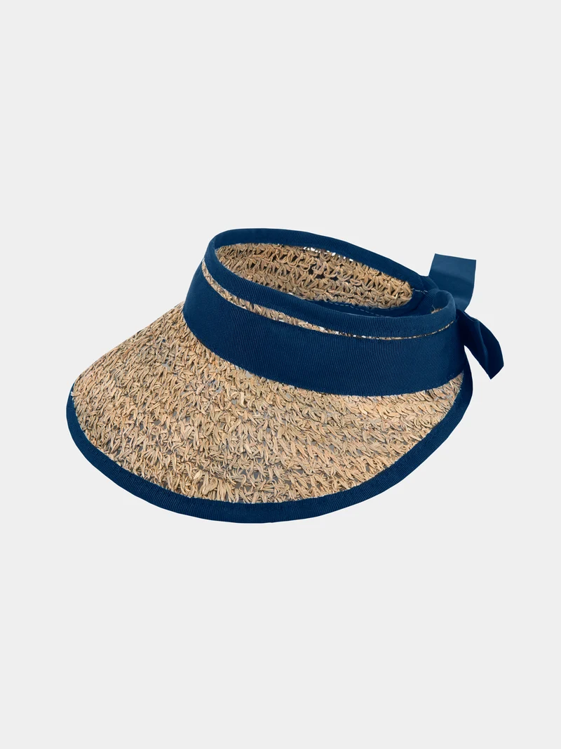 Eliza - Zeegras zonneklep - Marine blauw
