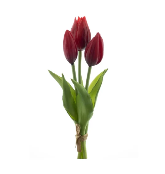 Real Touch Holland Tulip bundle Sally x3 red 25cm