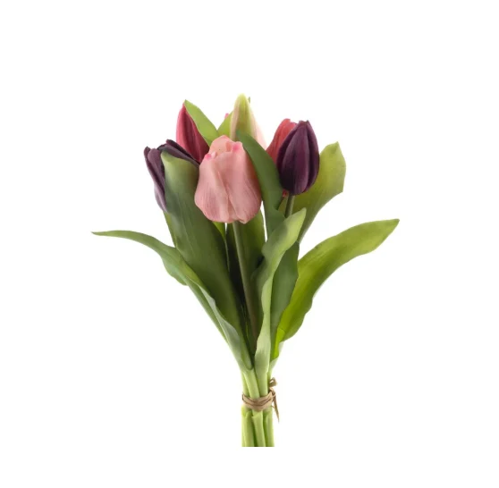 Real Touch Vermeer tulip bundle Sally X7 purple/beauty combo 31cm