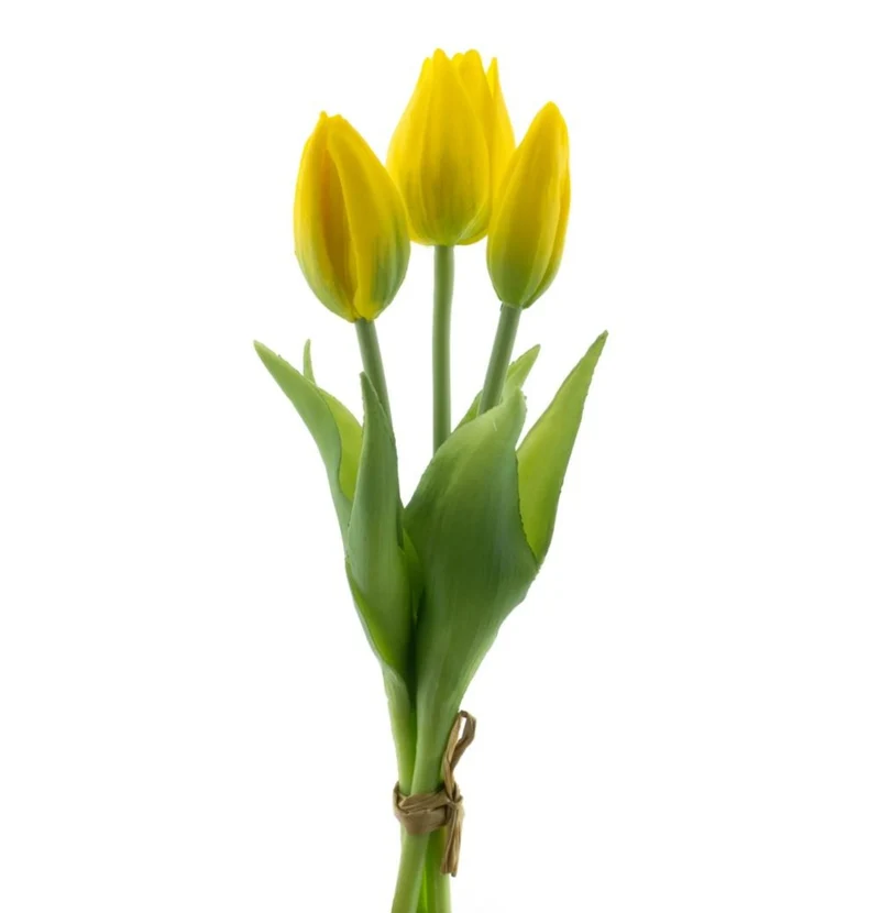 Real Touch Holland Tulip bundle Sally x3 yellow 25cm
