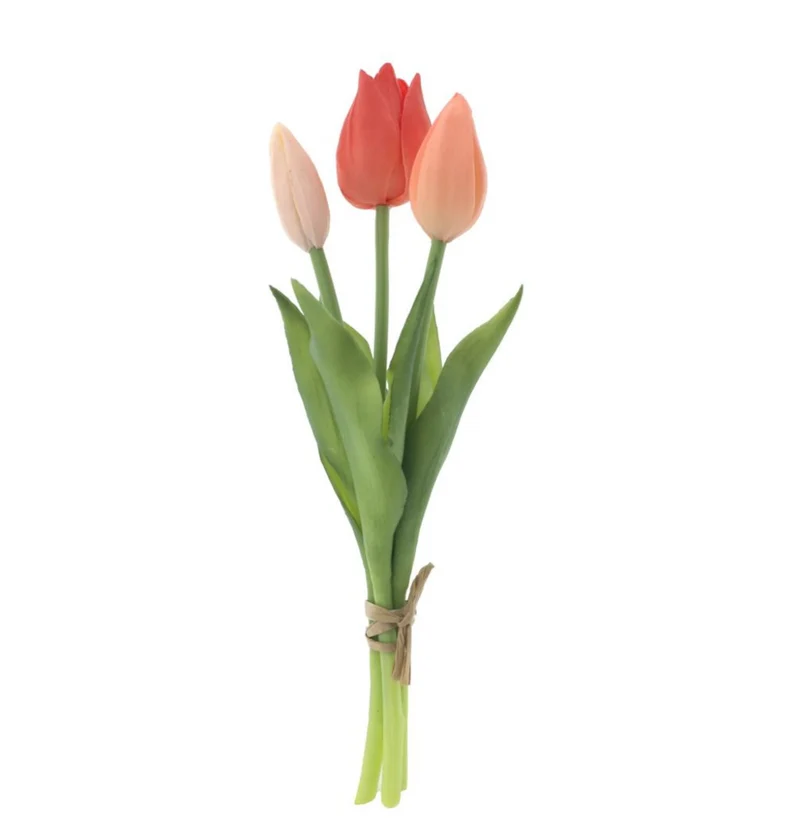 Real Touch Holland Tulip bundle Sally x3 orange/peach/pink 25cm