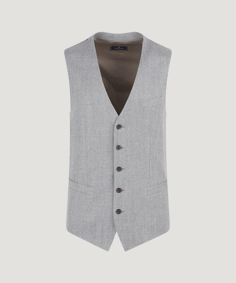 Gilet lichtgrijs wol