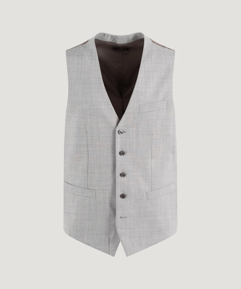 Gilet lichtgrijs wol