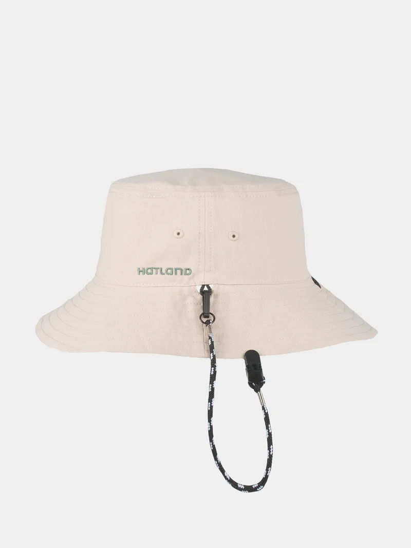 Elin Reversible - Katoenen bucket met cap keeper - Beige