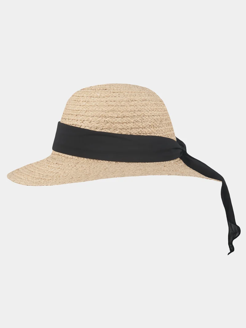 Ocillia - Raffia zonnehoed - Zwart
