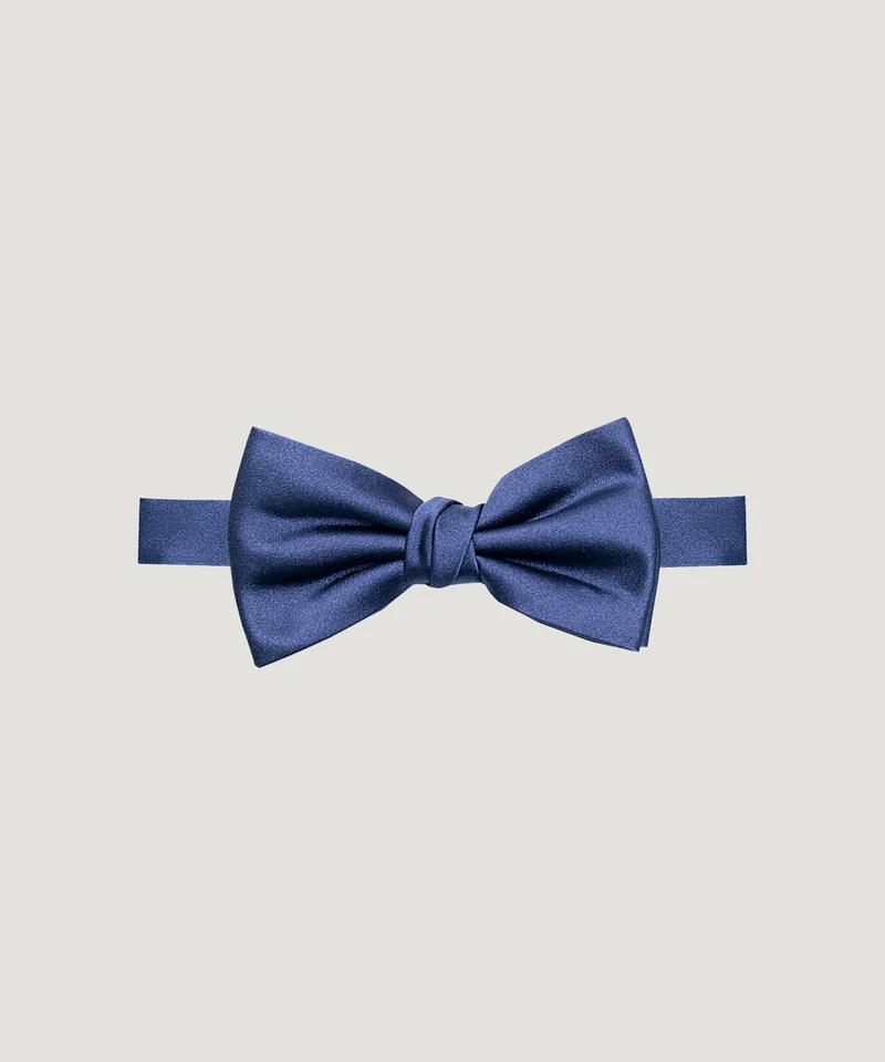 Strik zijde blauw