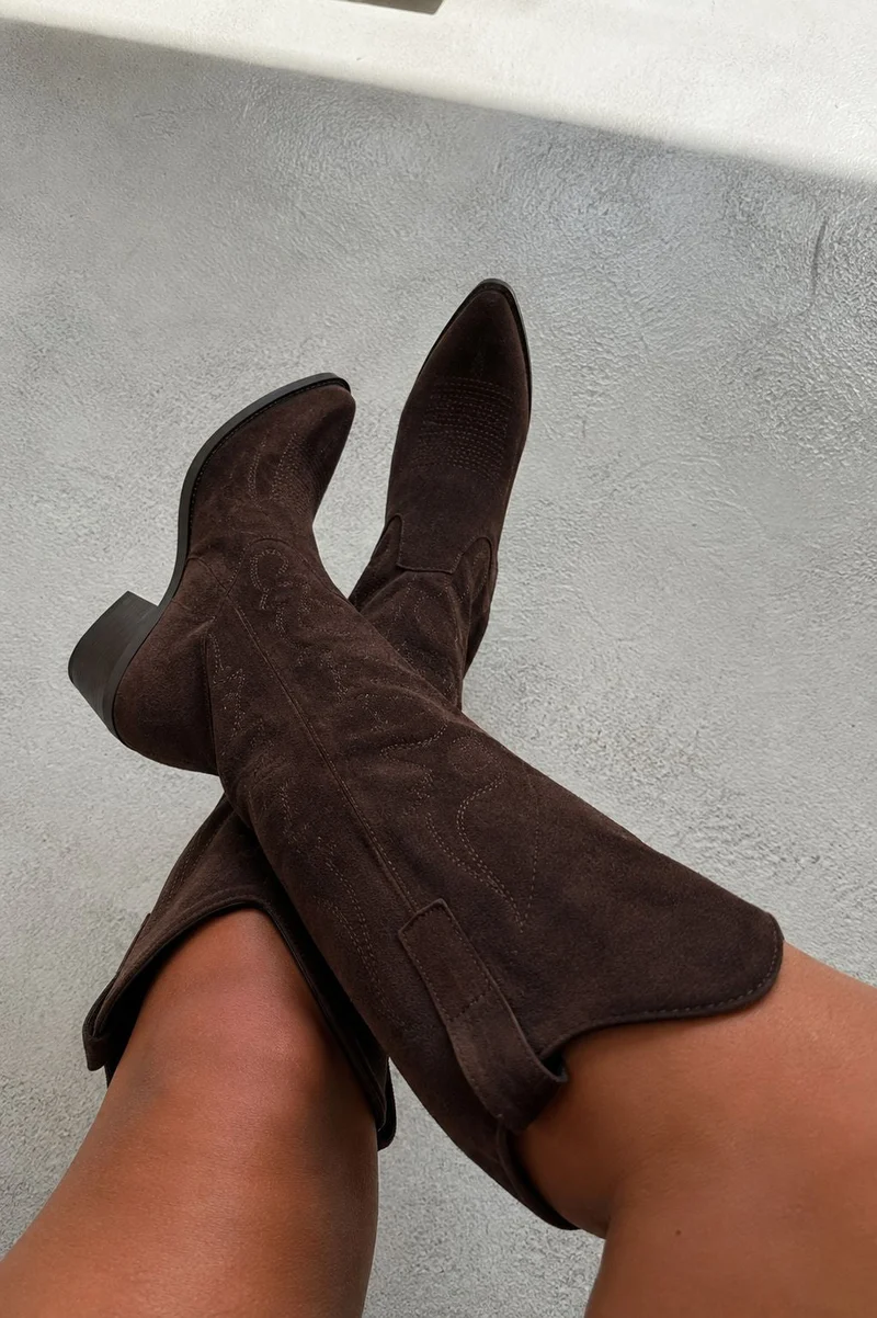 Bloom - Delphinium Boots - Dark Maroon