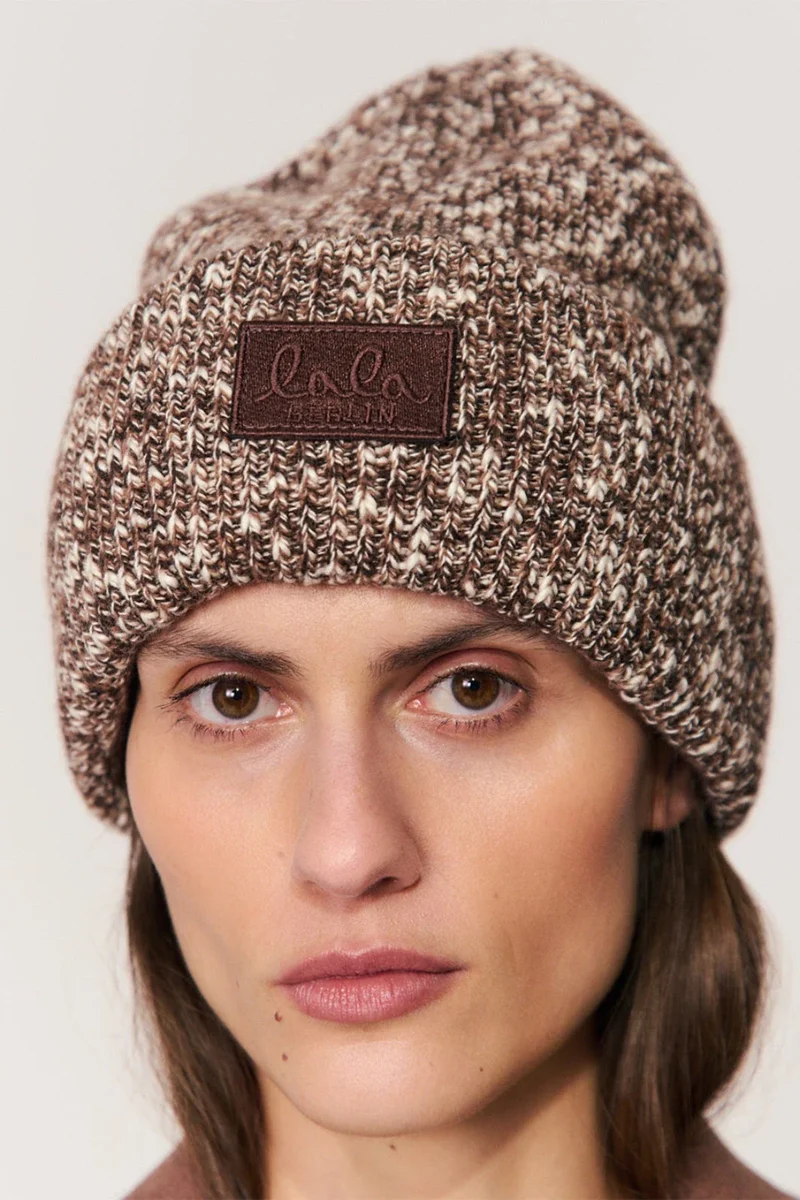 Lala Berlin - Lala Beanie 3 10025657 - Brown Melange