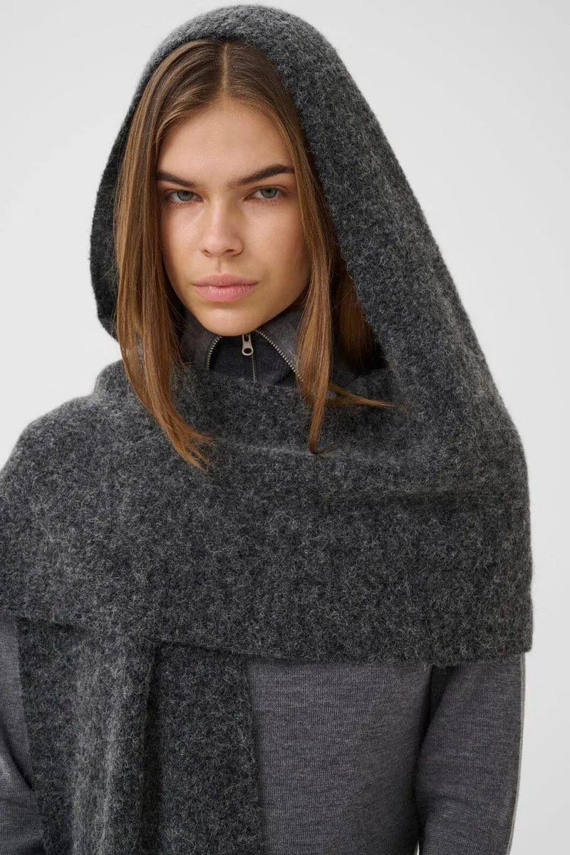 Gestuz - Gzalpha Hoodscarf 10911662 - 106286 - Charcoal Melange