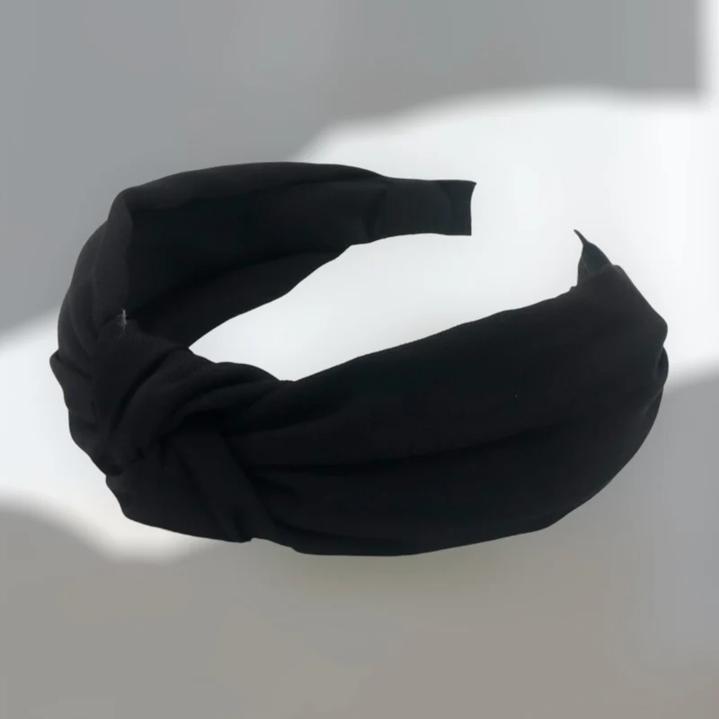 Diadeem knoop Silk Zwart