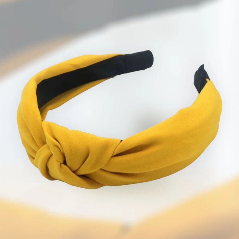 Diadeem knoop Silk Geel
