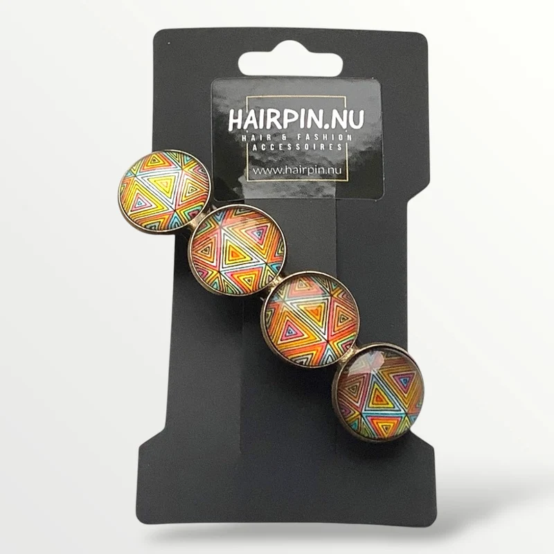 Color Hairclip haarspeld mandala bohemian ibiza multicolor XL-019.25