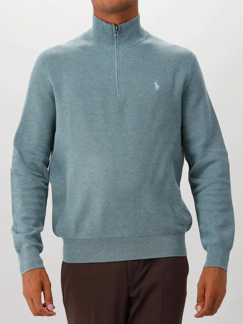 Polo Ralph Lauren Gebreide Trui Half Zip Blauw