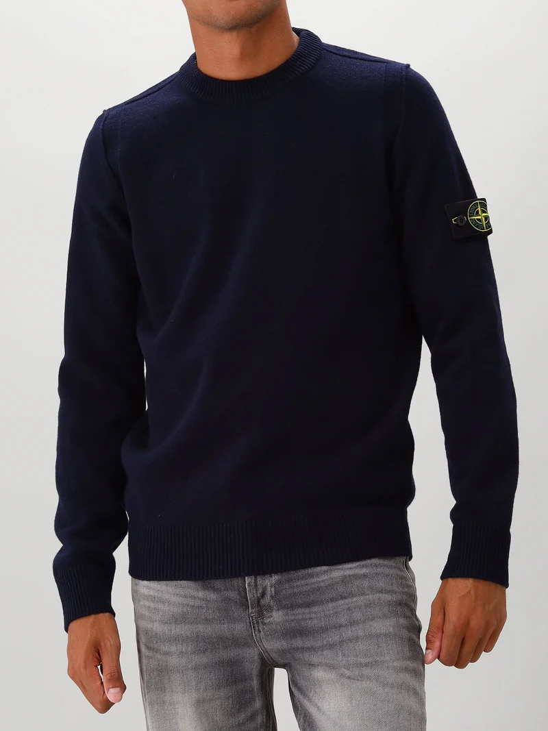 Stone Island Gebreide Trui Blauw