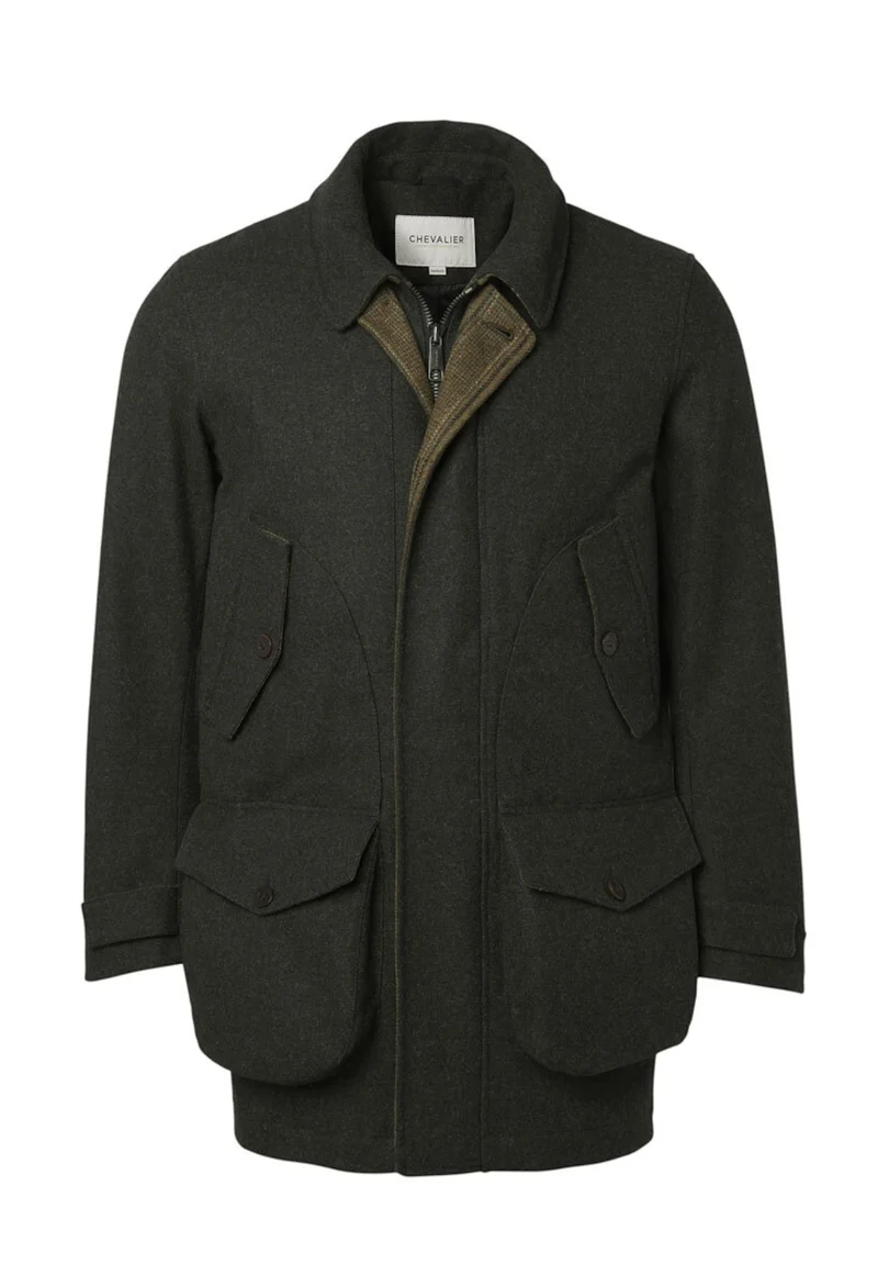 Chevalier Burley Chevalite Wool Coat, dark green