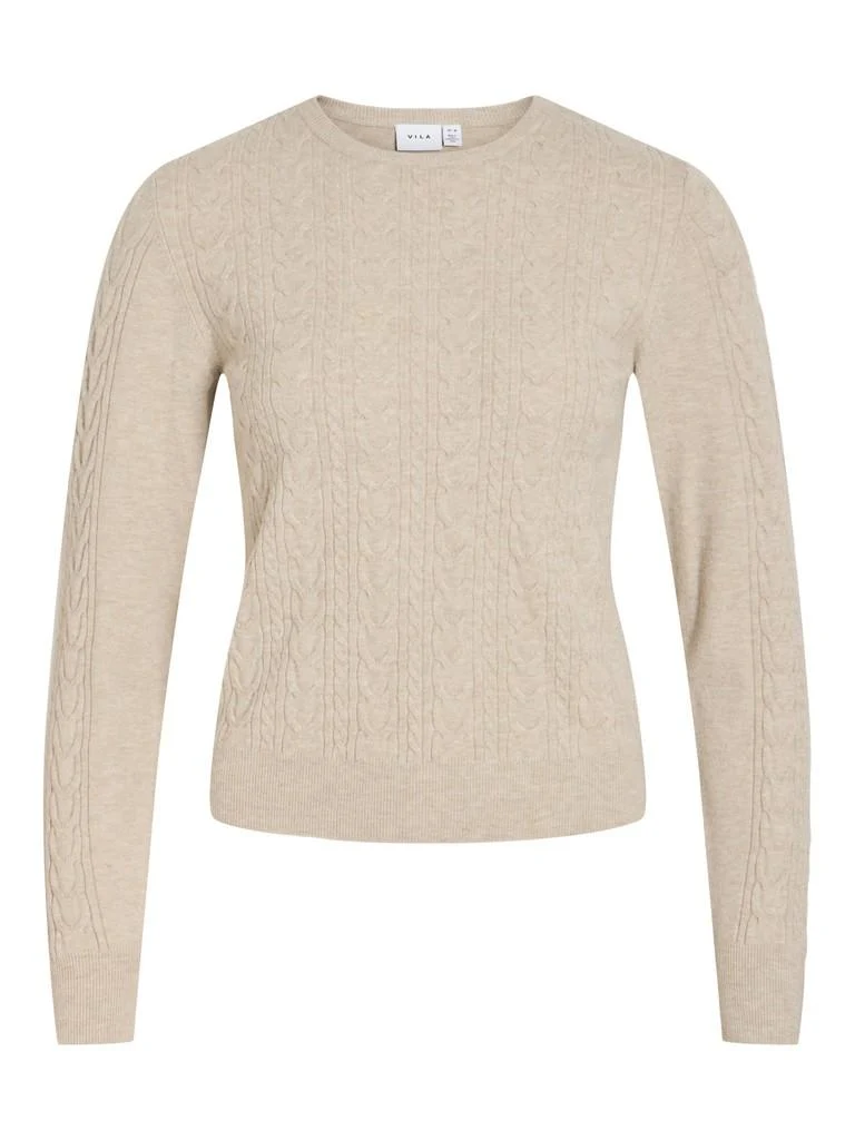 VIKERRY O-NECK CABLE L/S KNIT