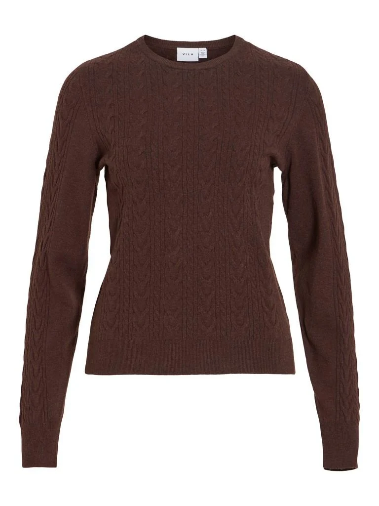 VIKERRY O-NECK CABLE L/S KNIT