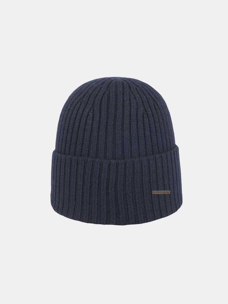 Valo Merino - Wollen muts - Marine blauw