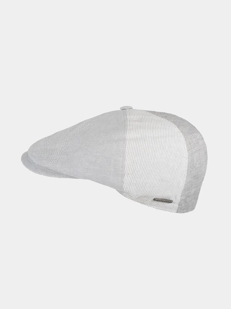 Easton - Katoenen flatcap - Licht grijs