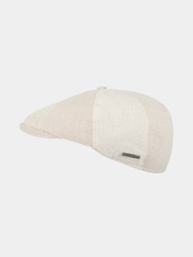 Easton - Katoenen flatcap - Beige
