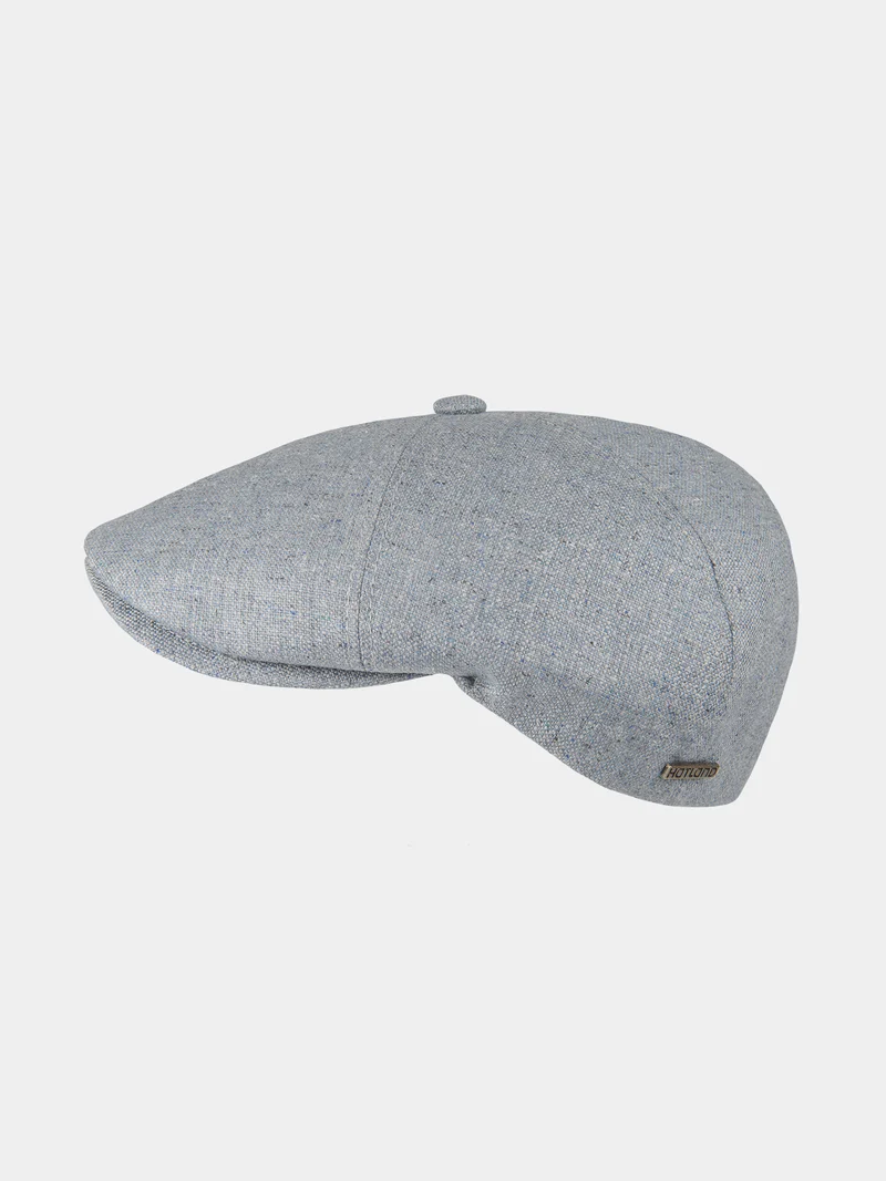 Chris - Zijde flat cap - Licht blauw