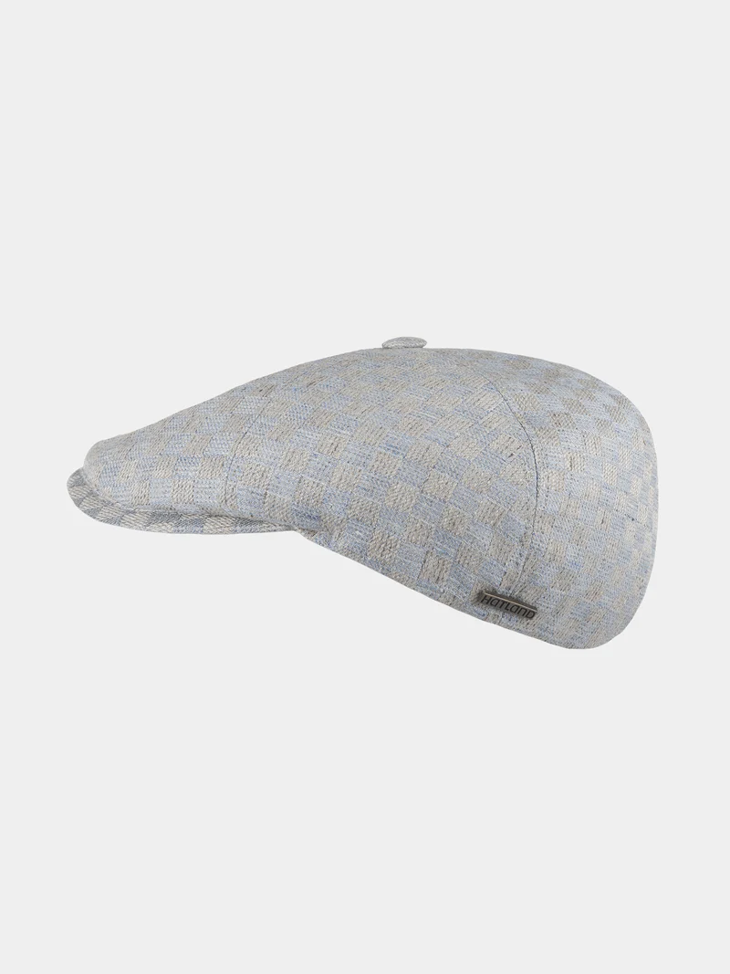 Emad - Linnen flatcap - Licht blauw