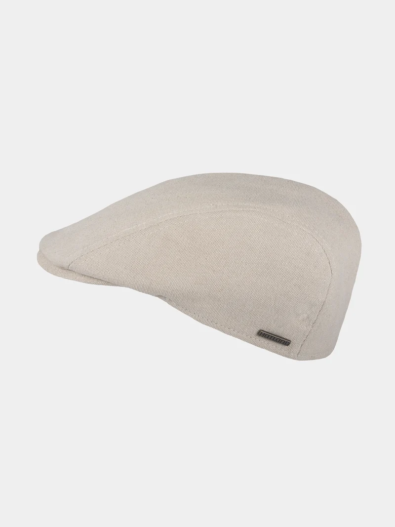 Edson - Canvas flat cap - Naturel