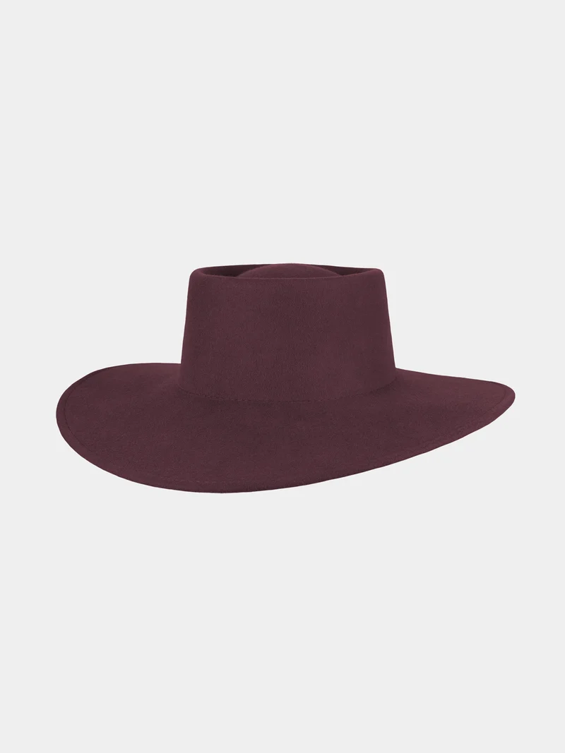 Claire - Wollen dameshoed - Bordeaux rood