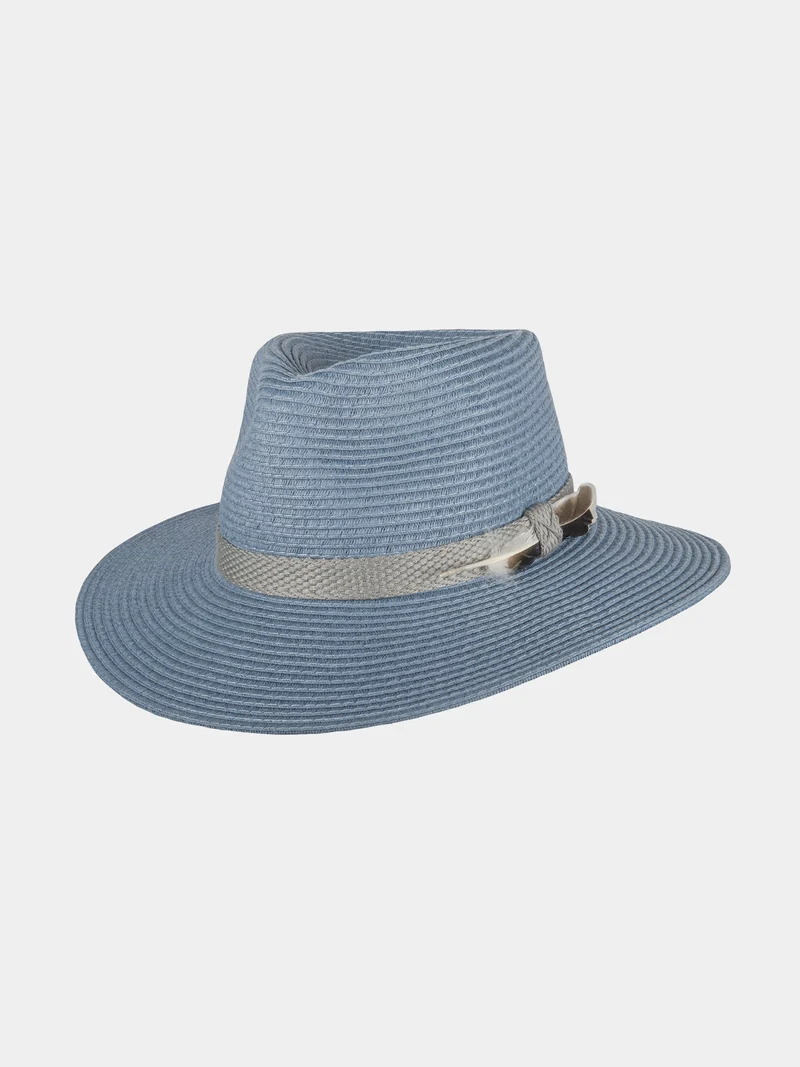 DiMarco - Stijlvolle toyo hoed - Leisteen blauw