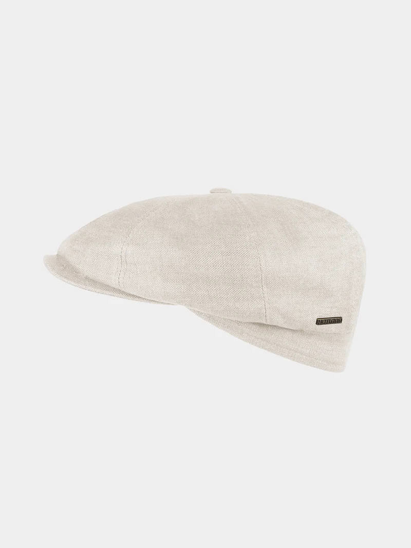 Cullum - Linnen flat cap - Naturel