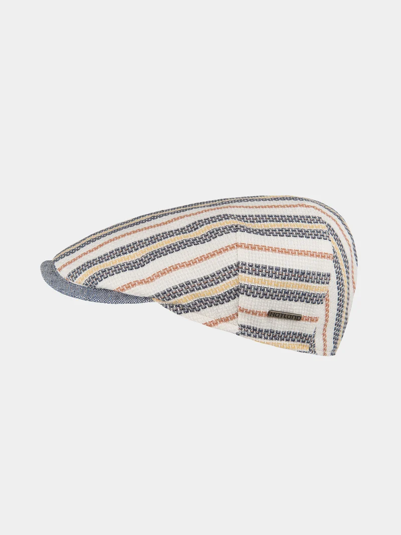 Camil - Katoenen flat cap - Marine blauw