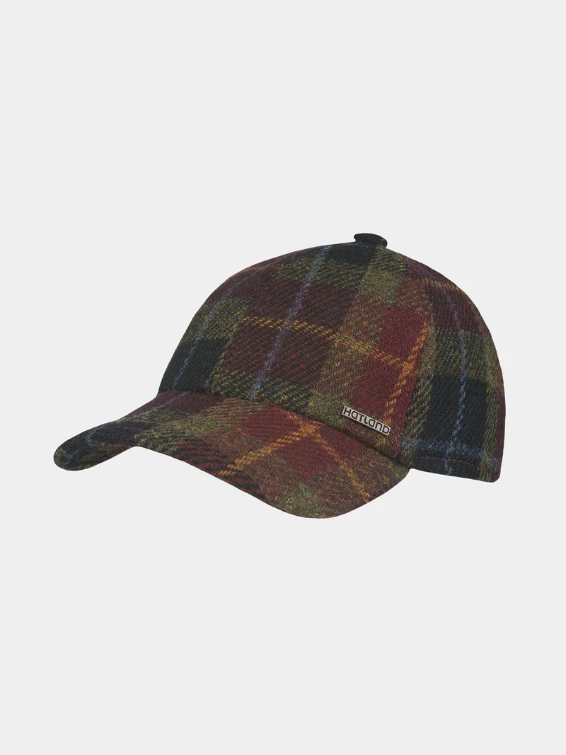 Devonte - Harris Tweed baseballcap - Bordeaux rood