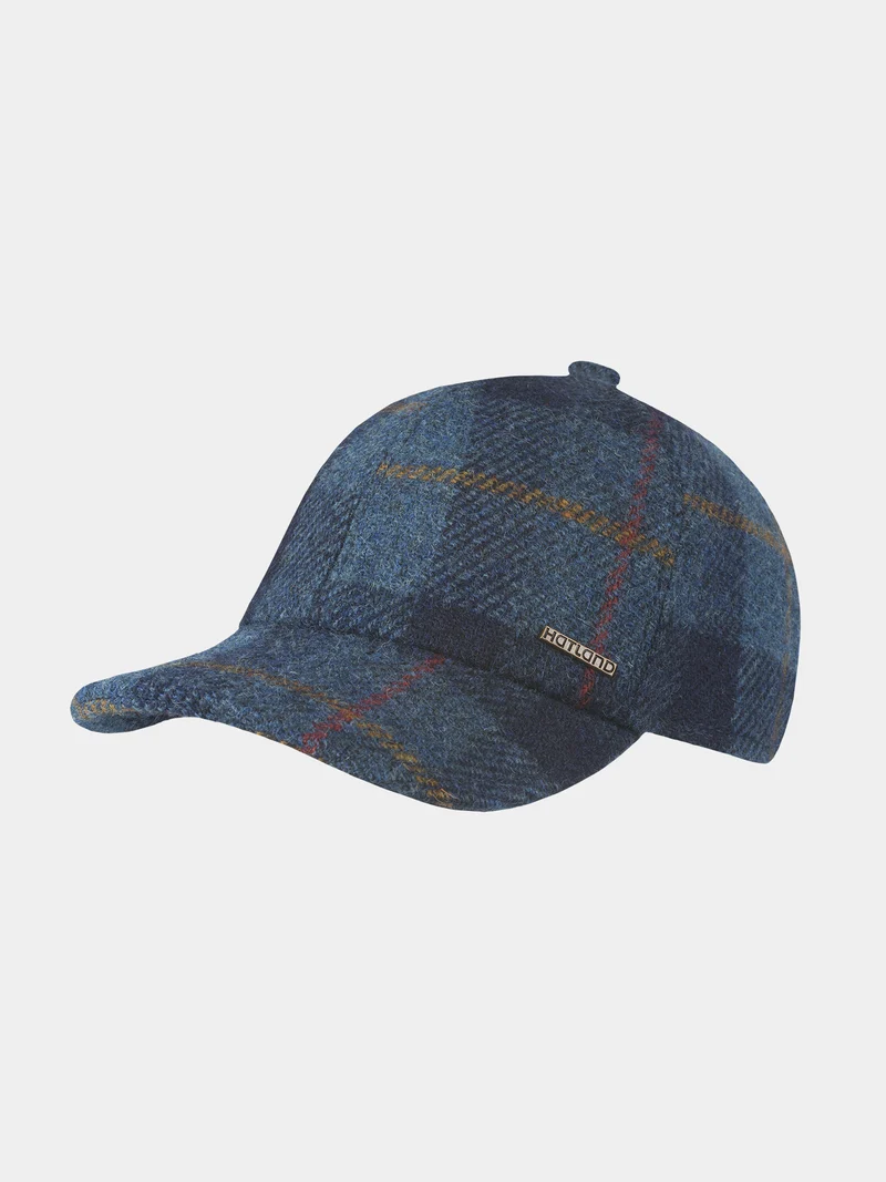 Devonte - Harris Tweed baseballcap - Blauw
