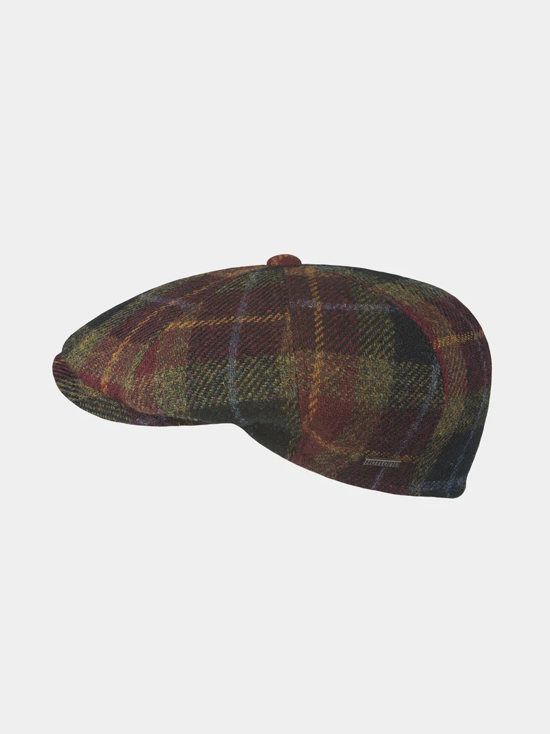 Danilo - Harris Tweed flatcap - Bordeaux rood