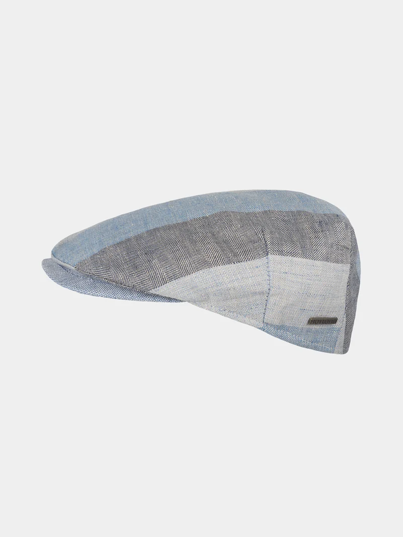 Emilio - Linnen flatcap - Blauw