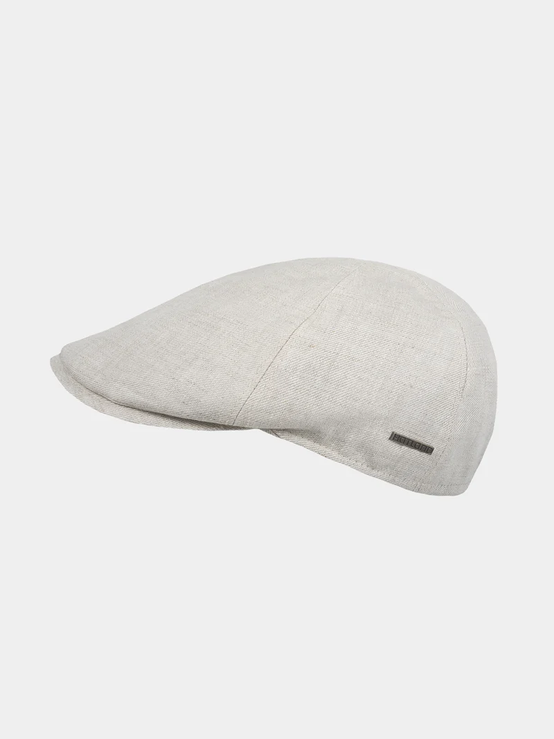Enric - Linnen flat cap - Naturel