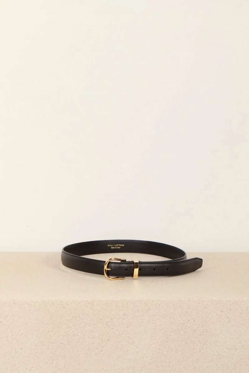 Nili Lotan - riem - Louise L36 - black shiny
