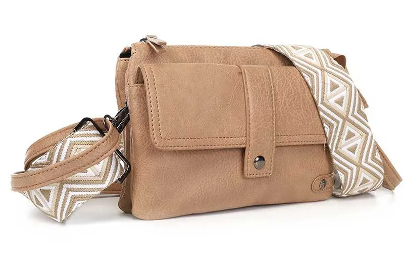 Camel crossbody en schoudertasje Naarden OLT12381