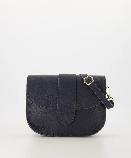 Maan donkerblauw leer