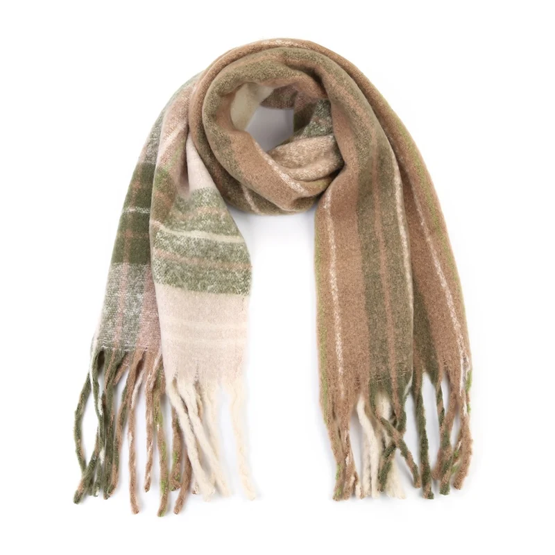 Sjaal Amy Khaki streep