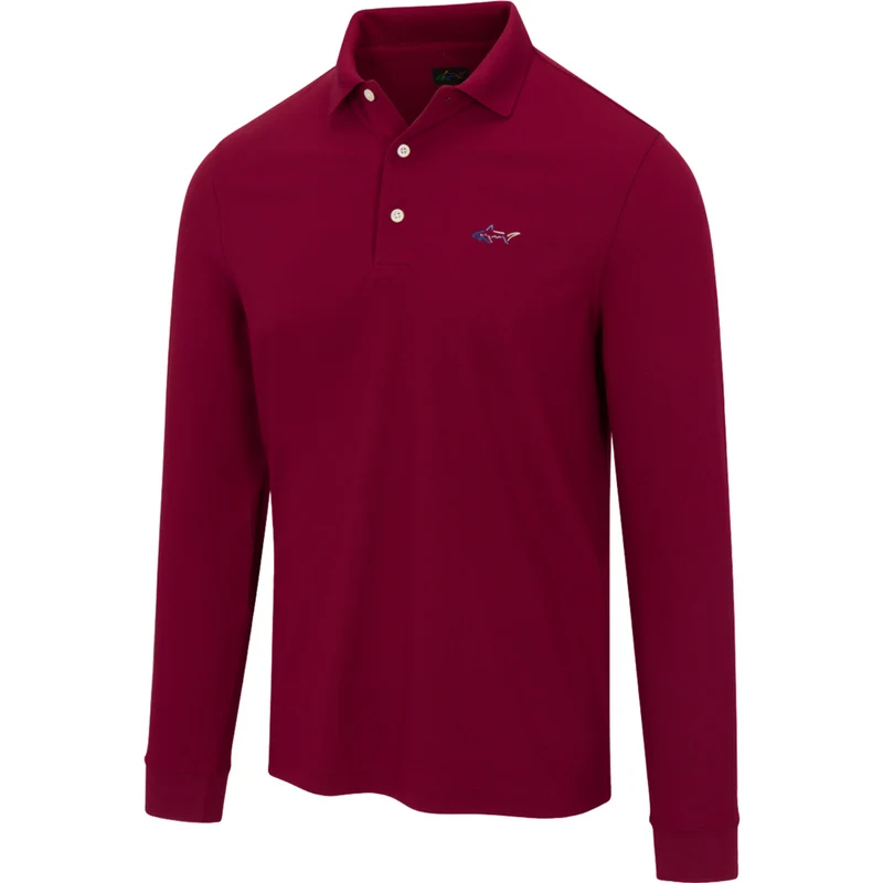 Greg Norman heren polo Rood