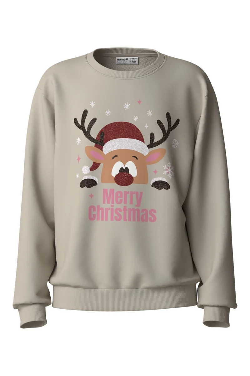 Name It - Nkfvertrud Ls Nreg Sweat - 5124095 Peyote Reindeer