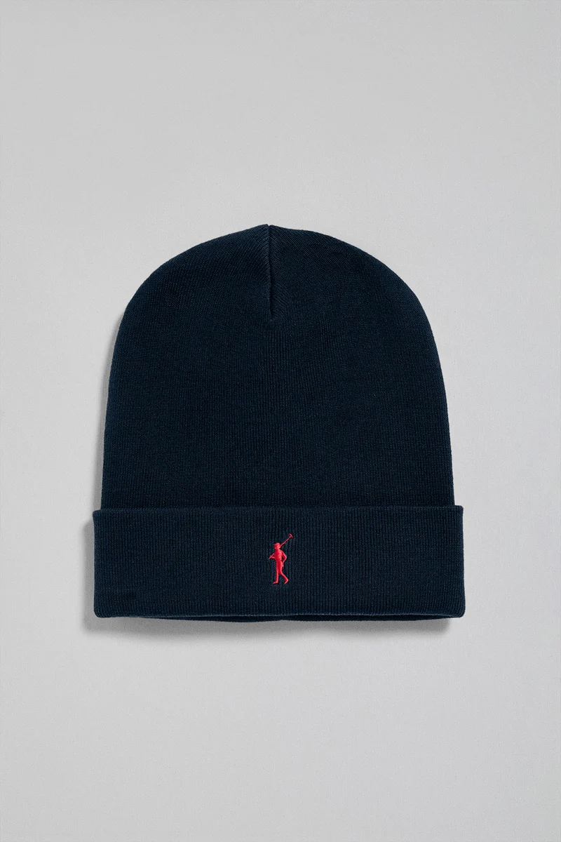 Gorro Vinny azul marino con logo bordado Rigby Go
