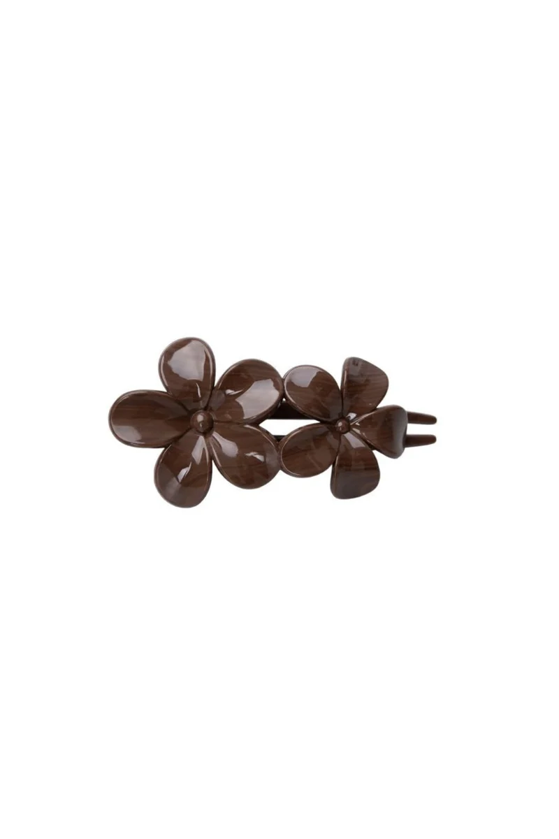 Black Colour - Bcrosella Flower Hair Clip 6074 - Coffee