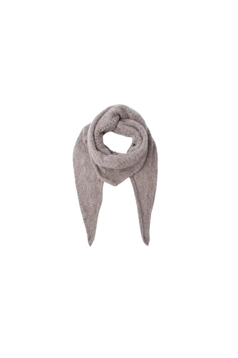 Black Colour - Bcdell Knitted Mini Scarf 208327 - Taupe