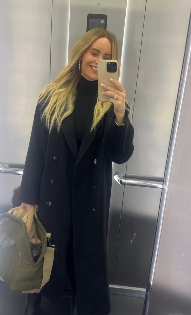 Valentin Studio - Boyfriend Wool Coat 160854 - 100 - Black