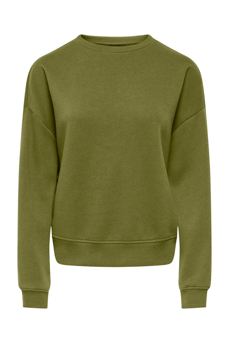 Only - Onlsweat Life L/S Crew Oversize Swt - 5209307 Peat Moss