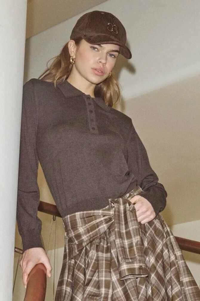 Co´Couture - Sachicc Cord Cap 500243 - 20003 - Dark Brown